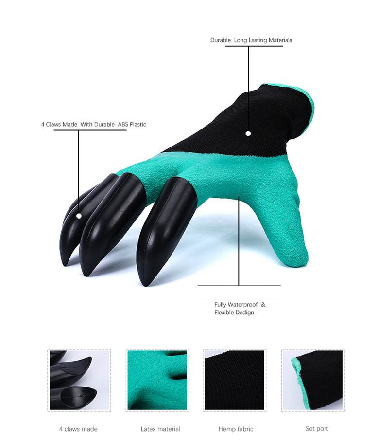 1PAIR/Set Genie Gloves with Claws Garden Tools - Basic Farm House