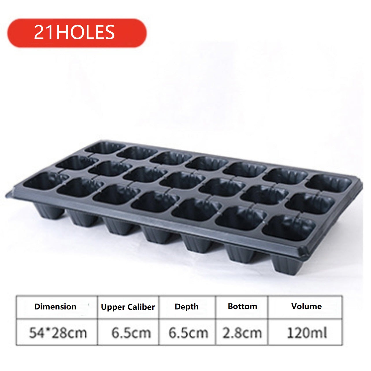 Garden Seedling Tray 21/32/50/72/105/128 Holes Garden Starter Tray Kit Seed Germination Plant Pot - Basic Farm House