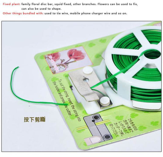 20M Garden Tie Plastic Steel Wire String Flower Cable Rattan Garden Tools  - Basic Farm House