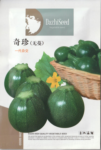 RARE Green Mini Round Zucchini Squash Upo Vegetable Seeds (10 seeds) - Basic Farm House