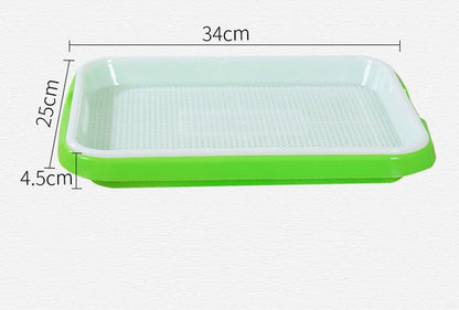 2 Layers with Cover Hydroponics Seed Germination Tray Microgreen Tray Medium Size - Basic Farm House