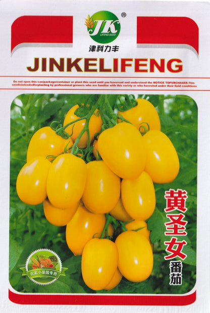 Rare Yellow Virgin Cherry Tomato Vegetable Seeds (100 seeds) - Basic Farm House